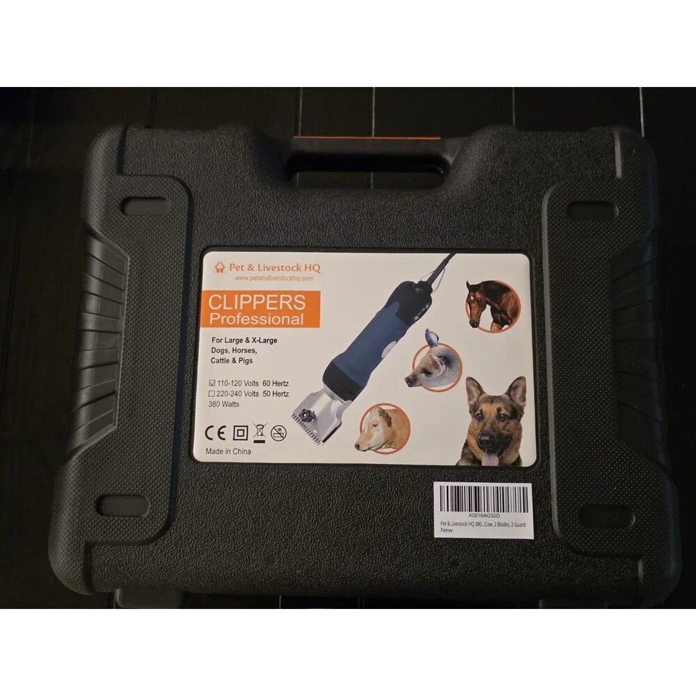 Pet & Livestock HQ Professional Electric Clippers Kit Case Blades Tools Grooming